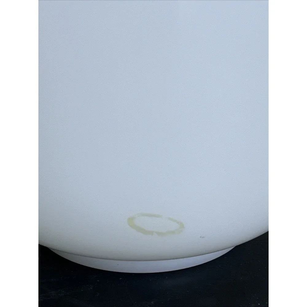 Vintage White Milk Glass Mixing Bowl with Pour Spout Mid Century Modern Kitchen